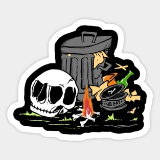 Recycle skull deat Sticker